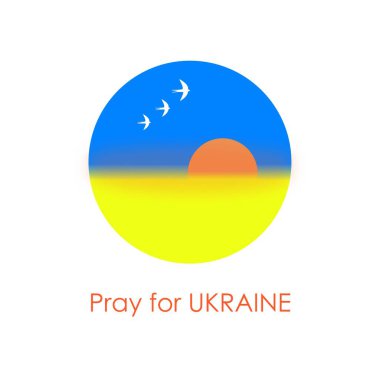 Ukrayna vektör çizimi için dua et