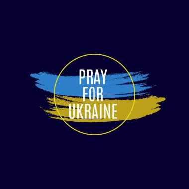 Ukrayna vektör çizimi için dua et