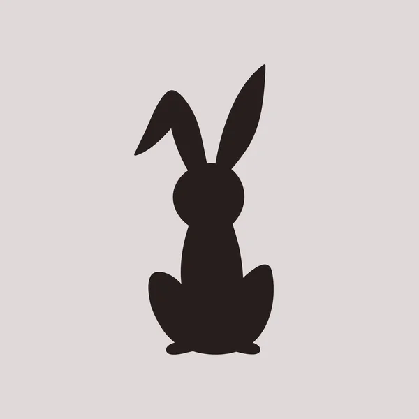 Rabbit Icon Flat Design Style Vector Illustration Easter Concept — Stock Vector