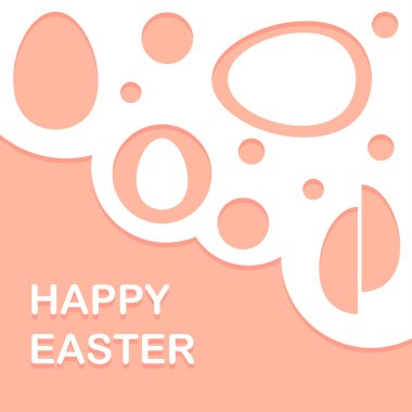 Yumurtalı mutlu Paskalya tebrik kartları, vektör çizimleri