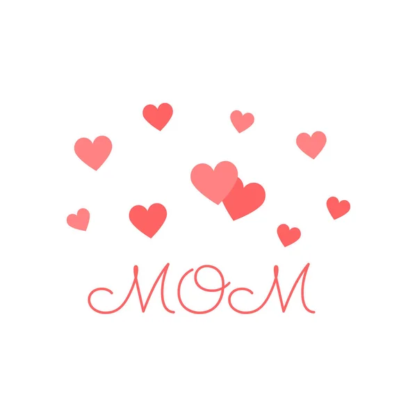 Mothers Day Concept Love Lettering Vector Illustration — Stock Vector