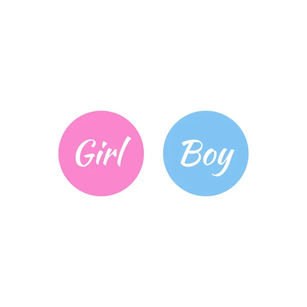 男の子か女の子のカラーベクトルイラスト — ストックベクタ