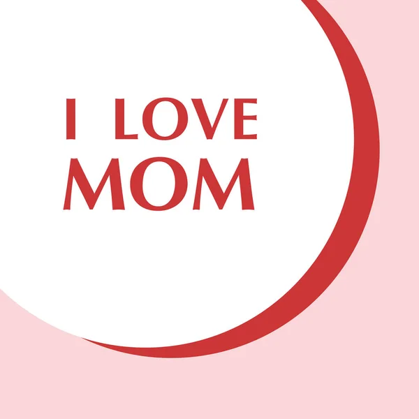 Aime Maman Vecteur Illustration Fond — Image vectorielle