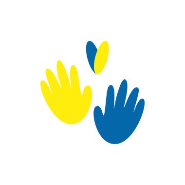 Bir el çizimi renkli simgenin vektör illüstrasyonu