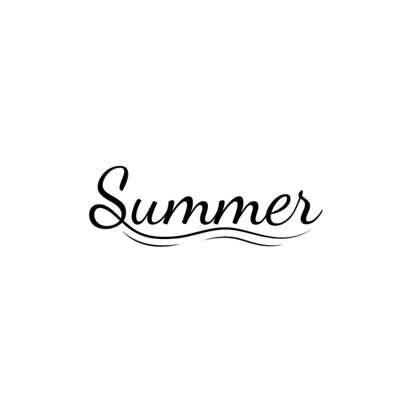 Hand Drawn Lettering Summer Vector Illustration — Stock Vector