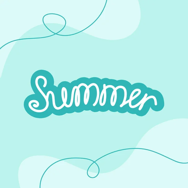 Summer Sale Banner Text Lettering Vector Illustration — Stock Vector