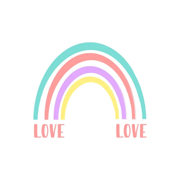 Arco Iris Logotipo Colorido Para Diseño Ilustración Vectorial — Vector de stock