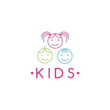 Gülümseyen karakter çizimi tasarımı çizen sevimli çizgi film çocuğu.