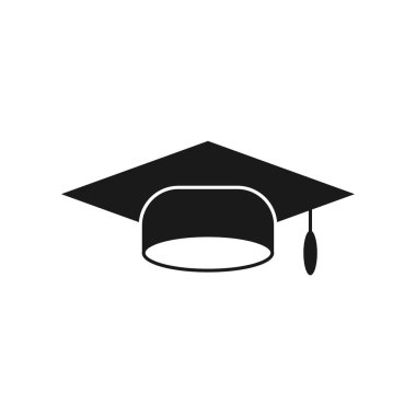 Mezuniyet şapkası ikonu. vektör illüstrasyonu