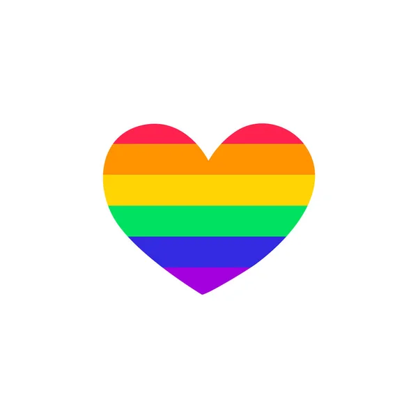 Lgbt Orgullo Bandera Corazón Forma Vector Ilustración Diseño — Archivo Imágenes Vectoriales