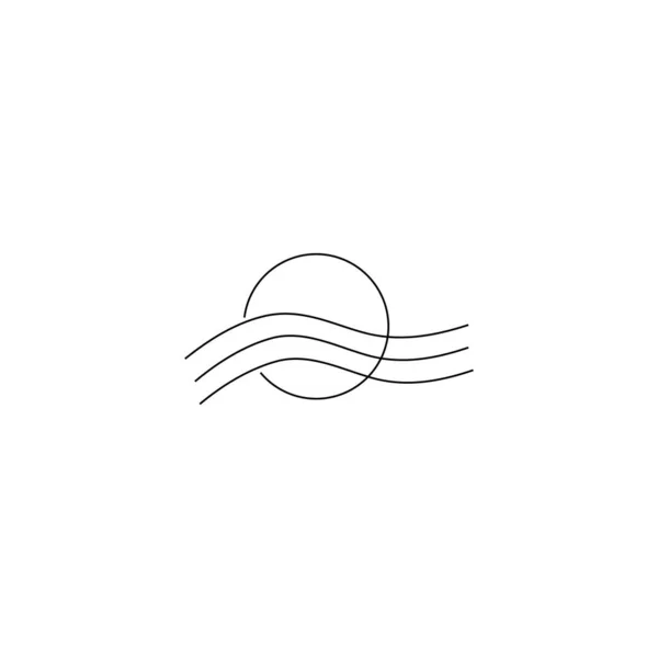 Dalga logo şablonu vektör resimleme tasarımı