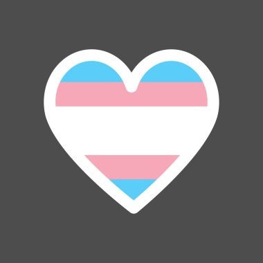 lgbt gününün renklerinde kalp bayrağı, vektör illüstrasyonu