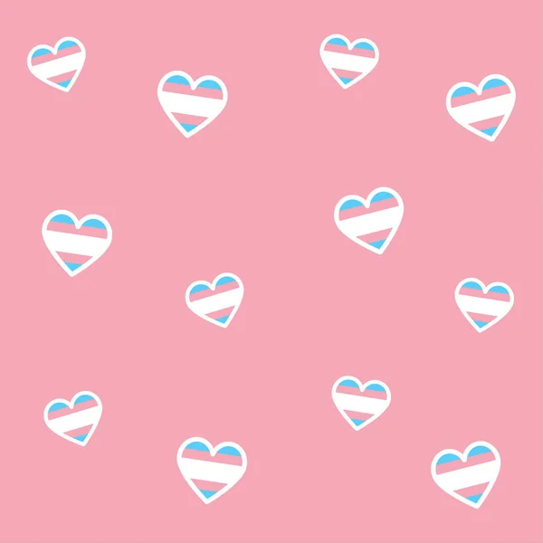 Nahtloses Muster Mit Herzen Valentinstag Vektorillustration — Stockvektor