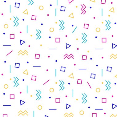 Geometrik şekilli kusursuz desen. vektör illüstrasyonu