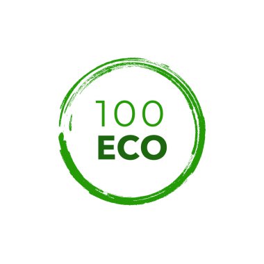 Beyaz arka planda yeşil çevre dostu simge izole edildi. vektör illüstrasyonu