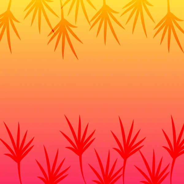 Yaprakların Palmiyelerin Pürüzsüz Arkaplanı — Stok Vektör