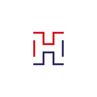 H harfi logo tasarım vektör şablonu