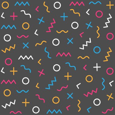 Karalama, soyut el çizimleri, vektör illüstrasyonlu kusursuz desen arkaplanı