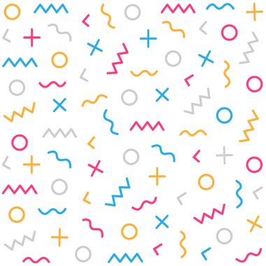 Geometrik şekilli kusursuz desen. vektör illüstrasyonu.