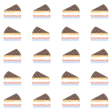 Bir kek setinin vektör illüstrasyonu