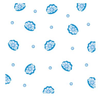 Soyut çiçeklerle kusursuz desen. vektör illüstrasyonu