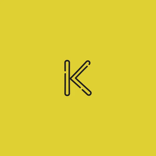 矢量插图的现代K图标行 漂亮的字母表 便于编辑和网页设计 — 图库矢量图片