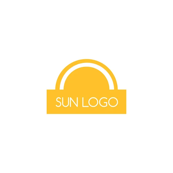Sol Logotipo Diseño Plantilla Vector Icono Moderno Trazo Editable Insignia — Vector de stock