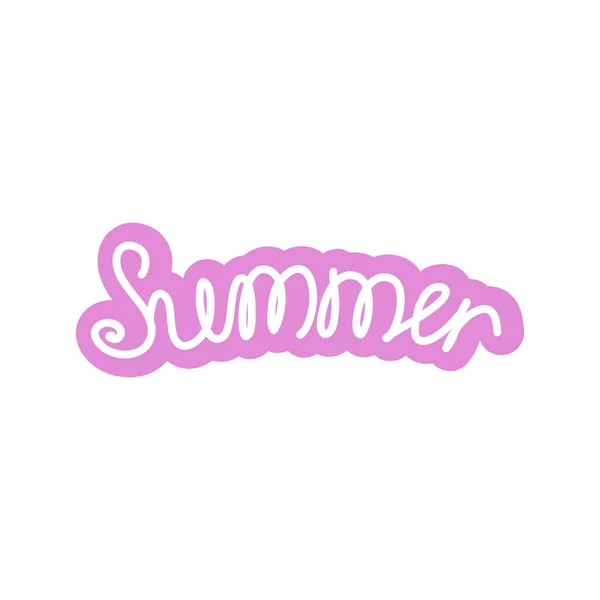 Letras Summer Ilustración Vectorial Dibujada Mano — Vector de stock