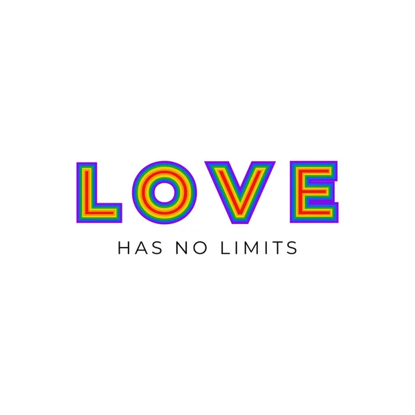 Lgbt Concetto Sfondo Con Bandiera Orgoglio Colore Lettering Amore Non — Vettoriale Stock