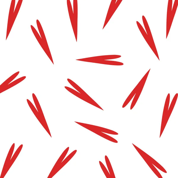 Patrón Sin Costuras Con Corazones Abstractos Rojos — Vector de stock