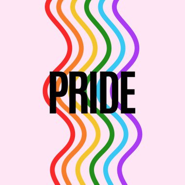  LGBT konsept arka planı gurur bayrağı dokuma ve gurur harfleri