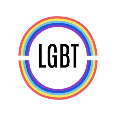 LGBT Onur Tipografi Vektörü. LGBTQ Gökkuşağı Bayrak Renkleri ile Gurur Metni. Yaratıcı Metin Harfleri