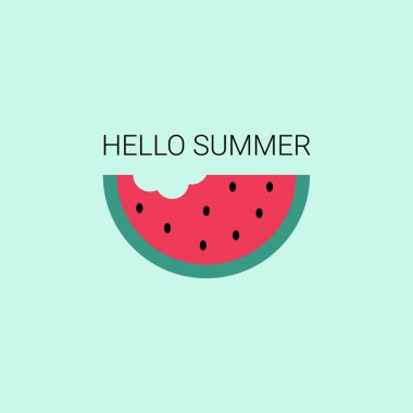 watermelon summer banner design template. vector illustration