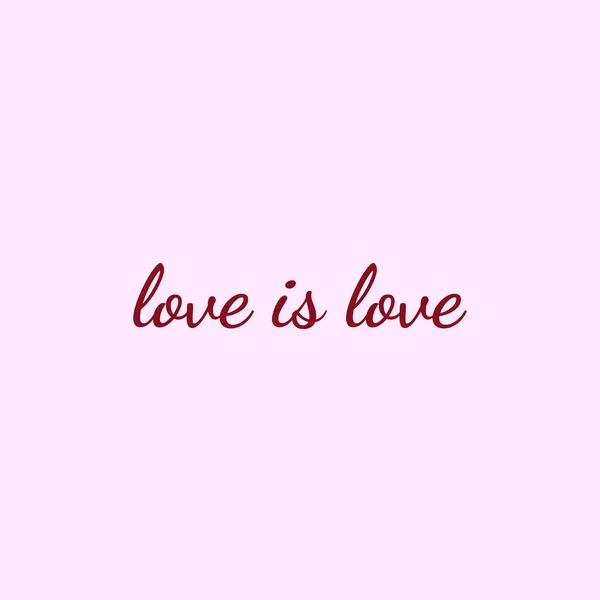 Love Love Lettering Pink Background Vector Illustration — Vettoriale Stock