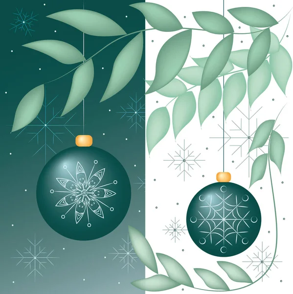 クリスマスのグリーティングカード — ストックベクタ