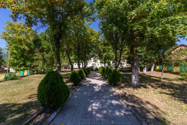 Ağaçlardan ve çalılardan oluşan bir tünelle parkta yürümek güneşten güzel bir gölge yaratır.