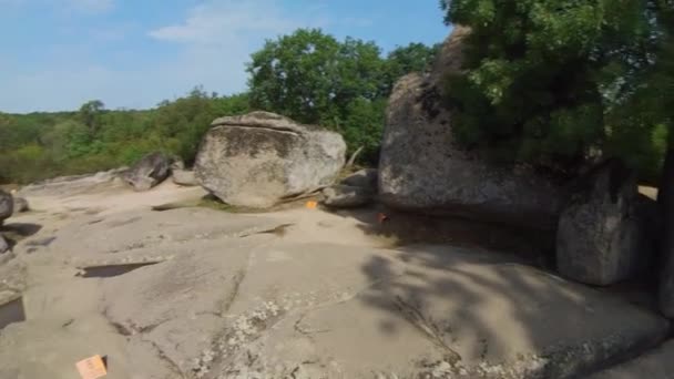 Beglik Tash Begliktash Prehistoric Rock Phenomenon Situated Southern Black Sea — Stock Video