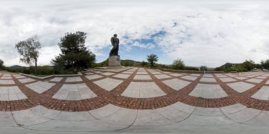 Bulgaristan 'ın Lovech kentindeki Antik Kale' nin 360 manzarası