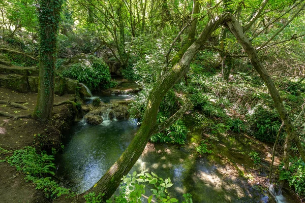 ターコイズブルーの水と緑の苔で素晴らしいクルシュンスキーの滝 ブルガリアのLovech市の近くに位置 — ストック写真
