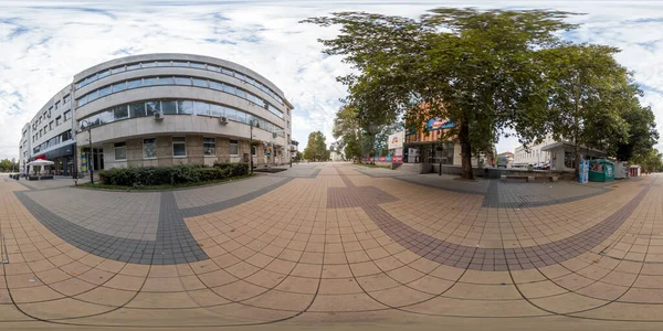 360 Panorama Över Huvudgatan Lovech Stad Bulgarien — Stockfoto