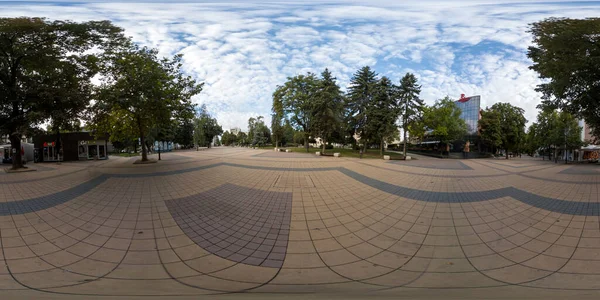 360 Panorama Rua Principal Cidade Lovech Bulgária — Fotografia de Stock