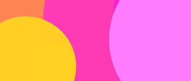 Çember şekilleri ve renkli parlak arkaplanı olan basit ve modern tasarım