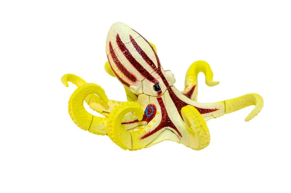 ahtapot oyuncağı beyaz arkaplanda izole edildi