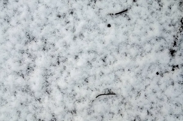 Beyaz pofuduk karla kaplı kış yüzeyi