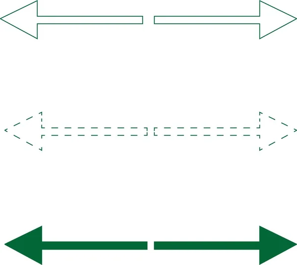 箭头的方向 箭头指示运动方向 箭头指示符 虚线箭头 充满黑色圆形箭头的箭头 平滑箭头 运动指示符 — 图库照片