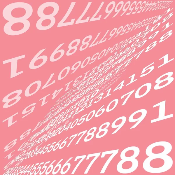 ファッションプリントカラー番号春の冬2023 ピンク サンゴ 数字スパイラル 数字キューブ 数字多様性 装飾ファッショナブルな数字 ファッショナブルなパターン番号 — ストック写真