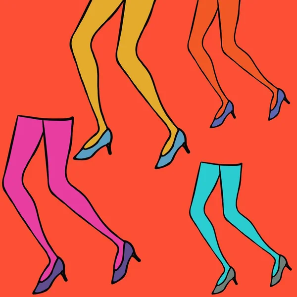 Mode Mode Vogue Mode Fille Mode Collants Différentes Couleurs Mode — Photo