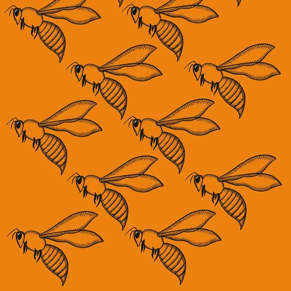 Honing Zoetheid Bijen Bijen Verzamelen Honing Bijenproducten Potten Honing Een — Stockfoto