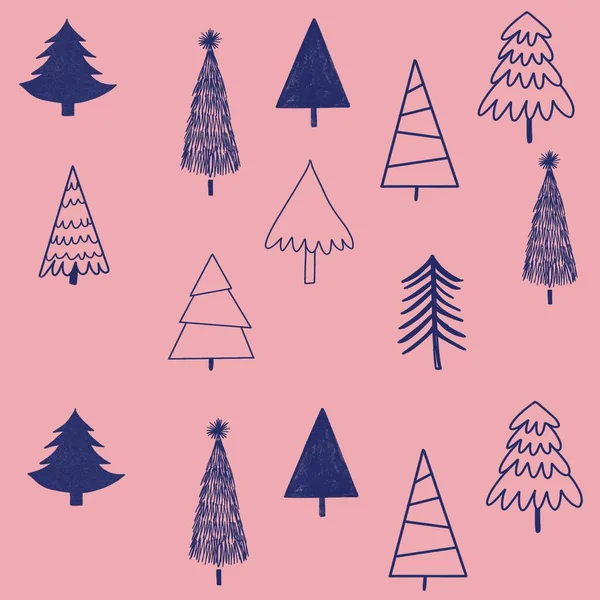 doku, tekstil, köknar ağaçları, farklı şekil ve türler, farklı Noel ağaçları, köknar ağaçları, doğa, tatil, mavi, pembe, mavi, yeşil, zümrüt, kar taneleri, farklı şekillerde kar taneleri