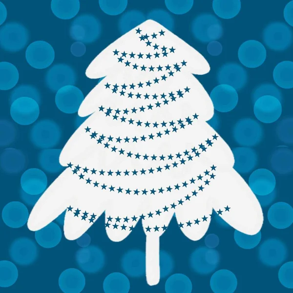 Weihnachten Baum Urlaub Winter Weihnachten Schnee Karte Illustration Dekoration Vektor — Stockfoto